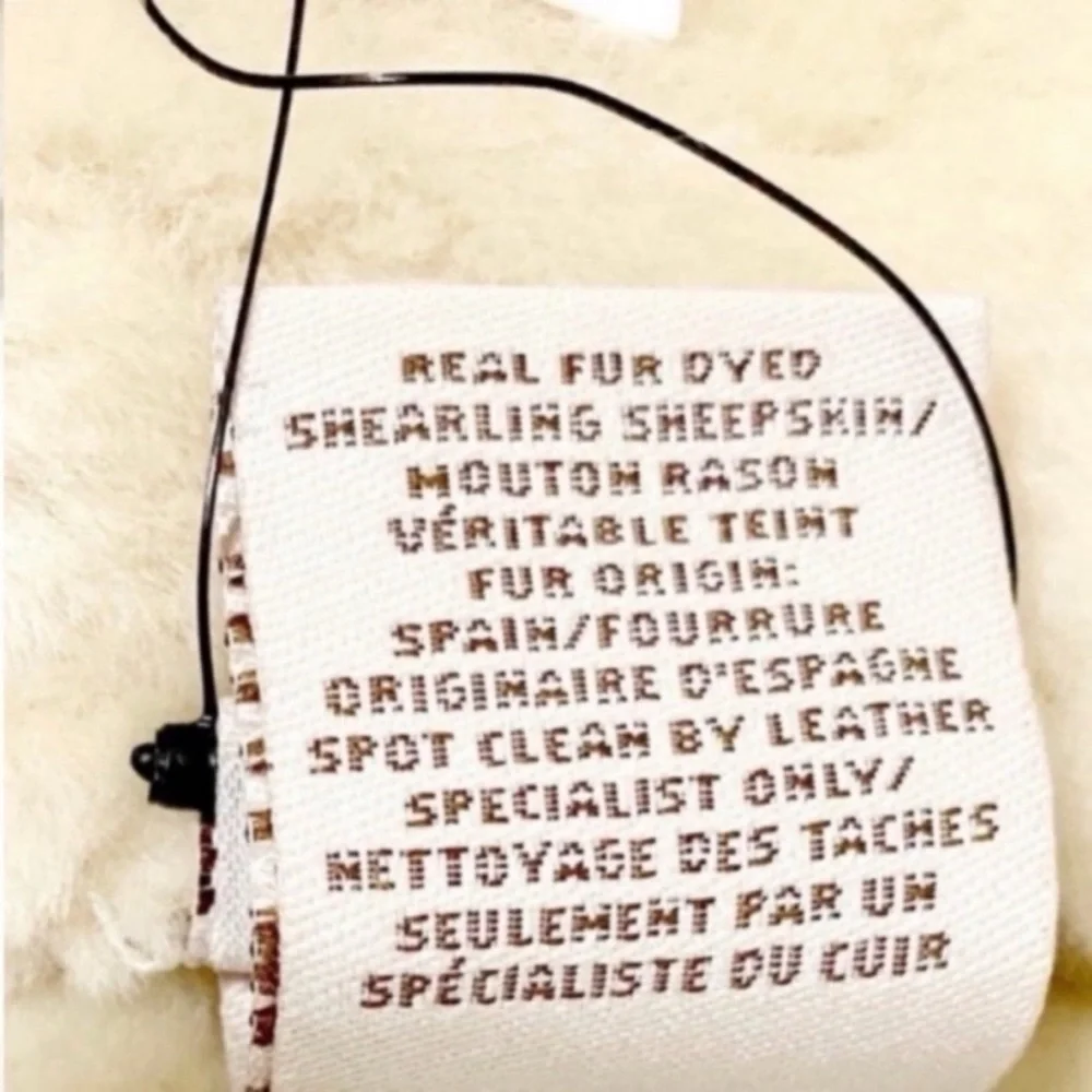 UGG Reversible Chestnut Leather & Shearling Headband NWT